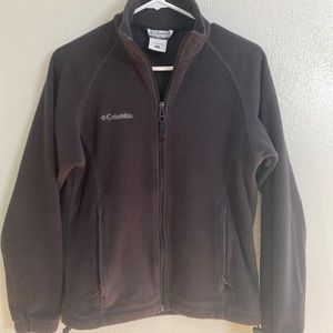 Columbia full zip up black fleece woman’s small